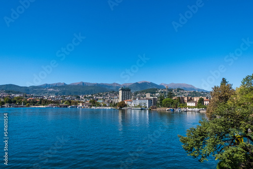 View of Lugano from the lake on a sunny day © Alessandro Vecchi
