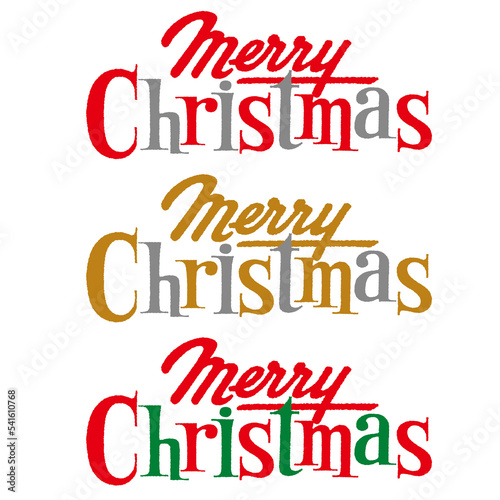 メリークリスマス(Merry Christmas) オリジナルロゴ文字セット
