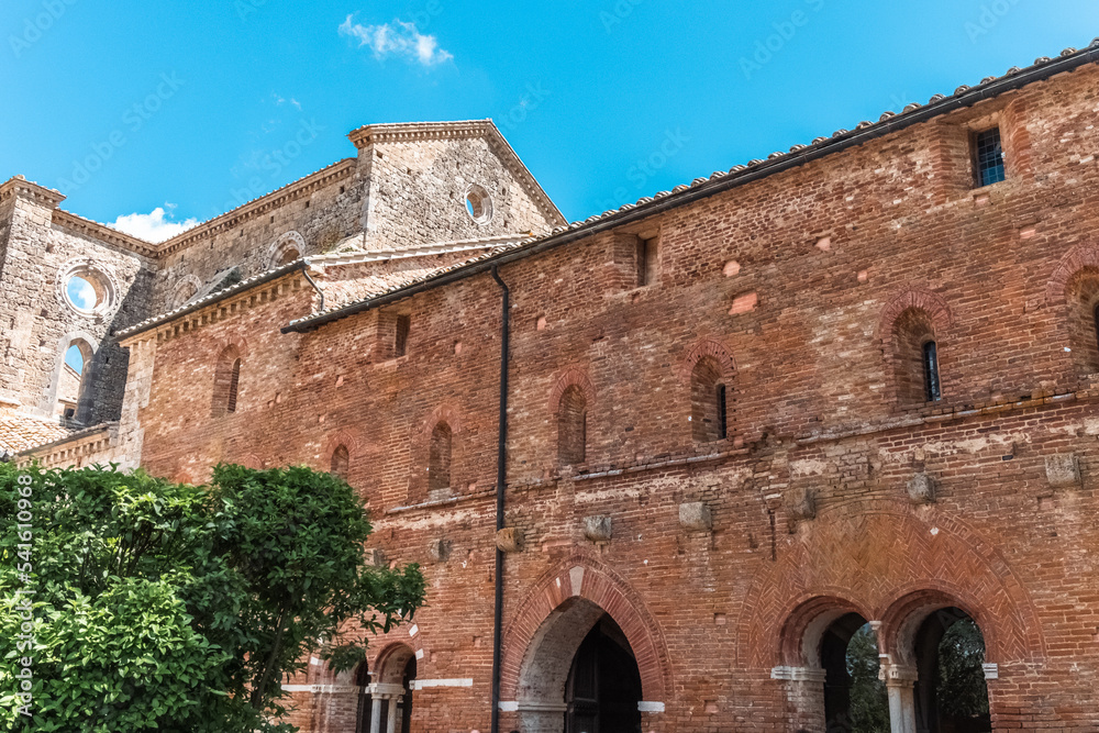Abbey of San Galgano in the Province of Siena, Tuscany, Italy.