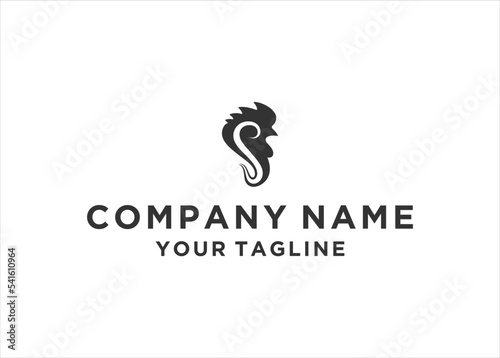 rooster logo design vector template