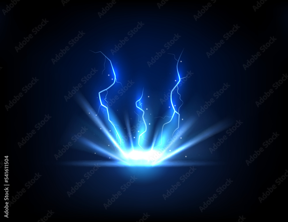 Abstract background in the form of lightning. Sparks of Light. Vector Lightning Background. Vector Illustration