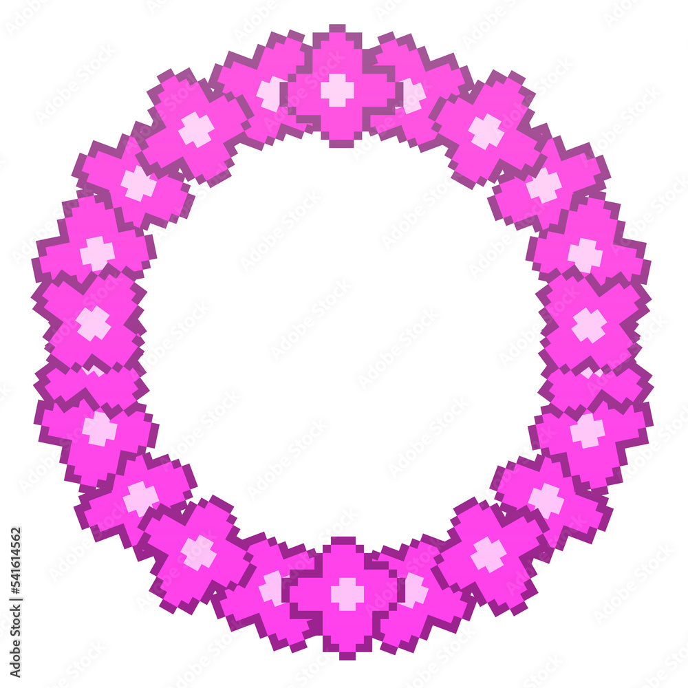 Pixel art pink flower rings Pixel art pink flower rings