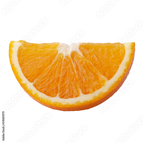 Orange fruit slice isolated on a transparent background