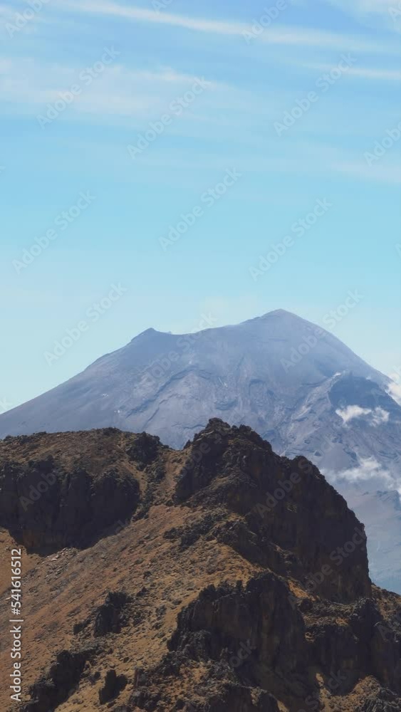 fumarole coming out of the volcano Popocatepetl crater fumarole coming out of the volcano Popocatepetl crater