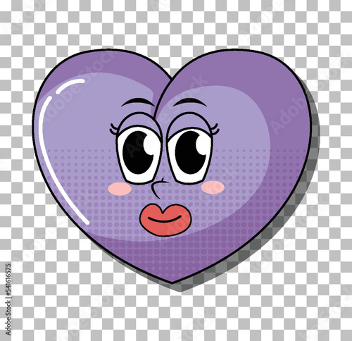 Heart with face expression