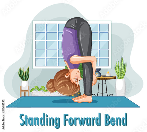 Woman doing yoga at home