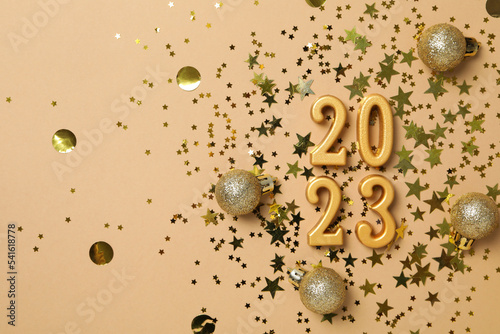 Concept of Happy New Year 2023, space for text