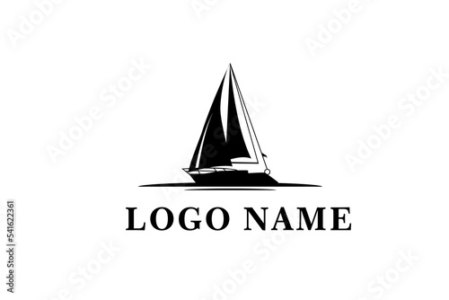 Vintage Viking Ship Boat Silhouette design