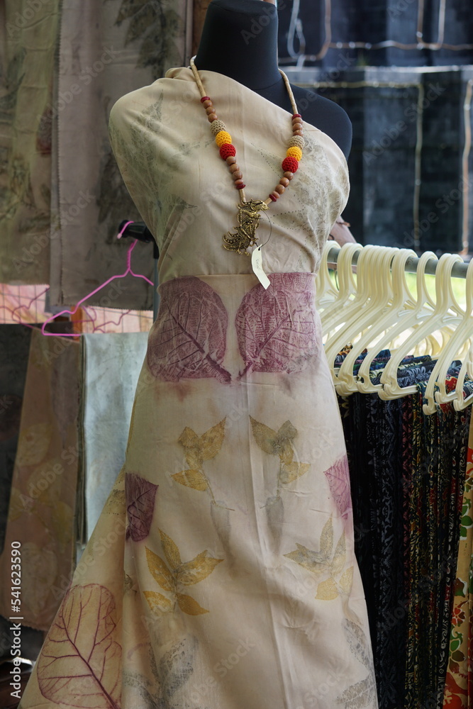 Beautiful handmade batik fabric and necklace