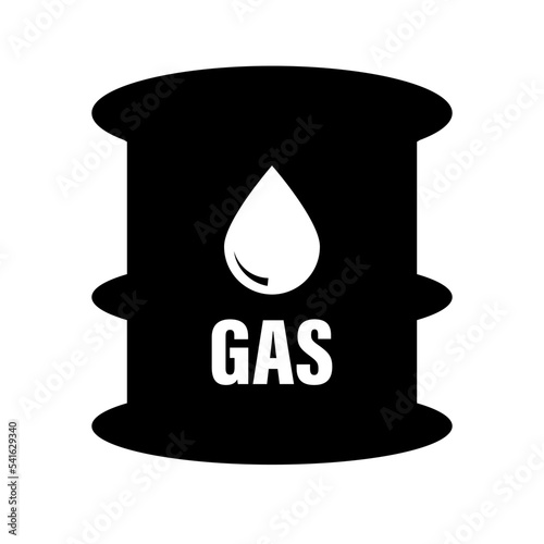 Gas oil drum silhouette icon. Vector.