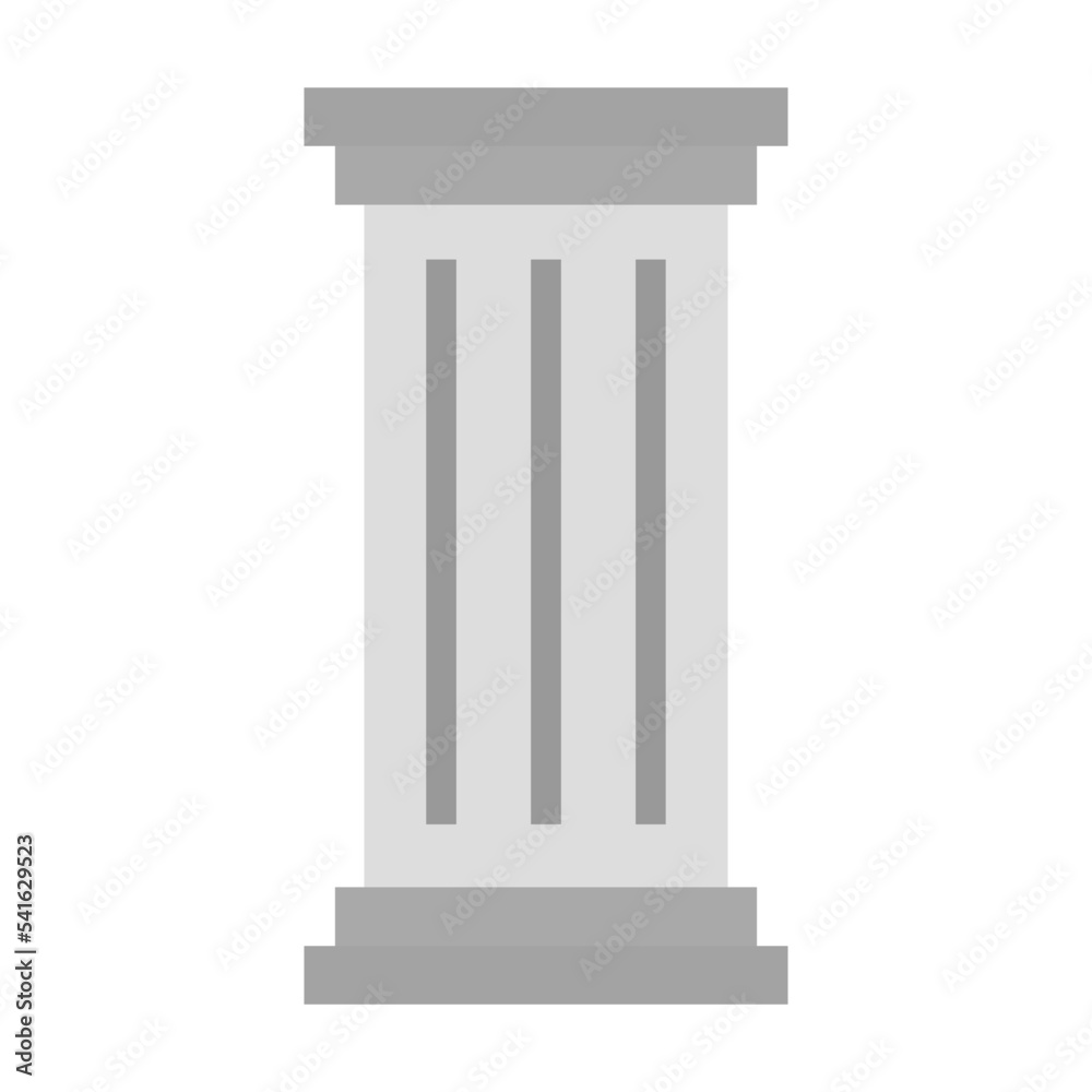 Flat design pillar icon. Pole icon. Vector. Flat design pillar icon. Pole icon. Vector.