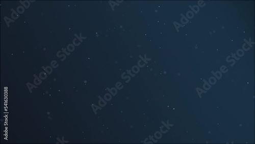 Small Snow Particle on Blue Background