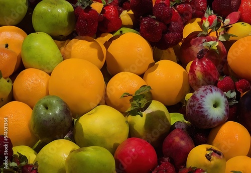 A beautiful fruit lined background