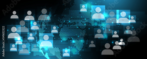 high tech world technology communication network pattern abstract background image