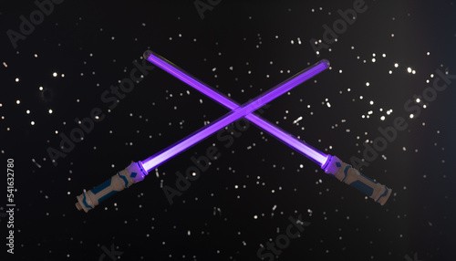 Fotografia laser sword in outer space