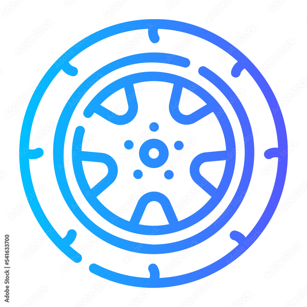 Obraz premium tire gradient icon