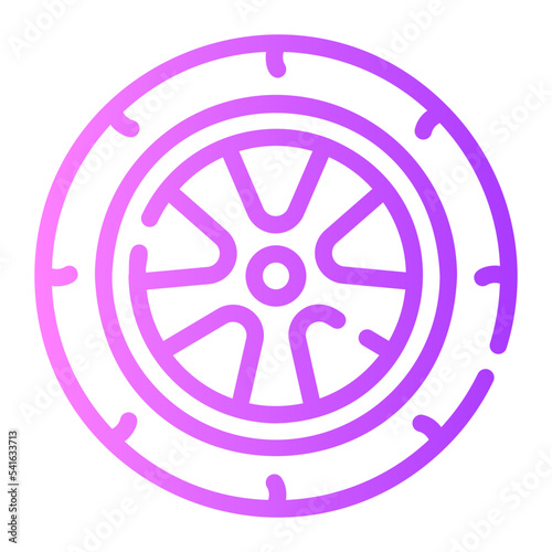 wheel gradient icon