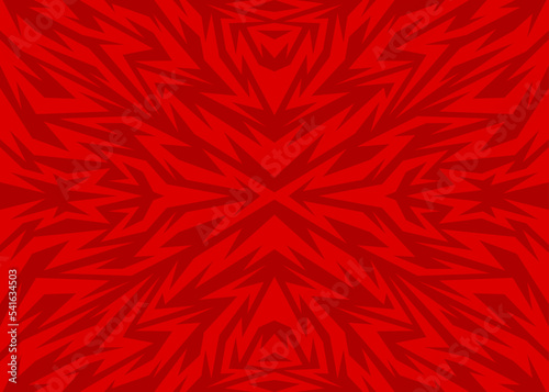 Abstract red background with geometric tribal ornament pattern