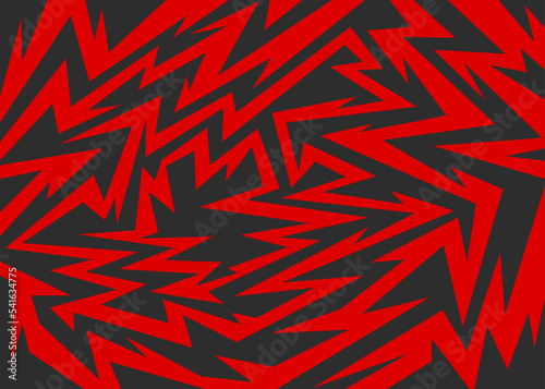 Abstract background with red gradient sharp and spike lines pattern