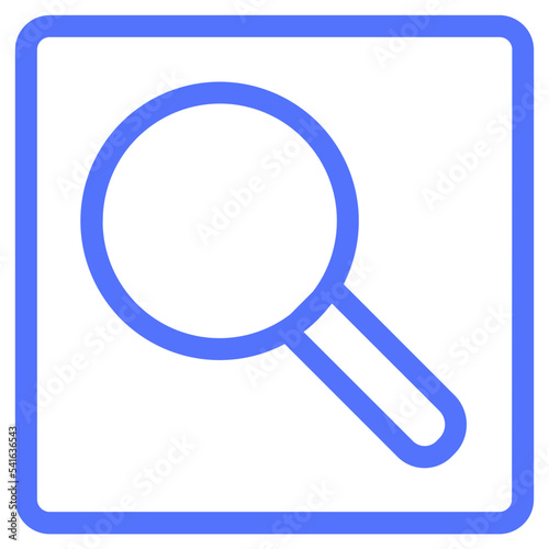 glass research search line icon