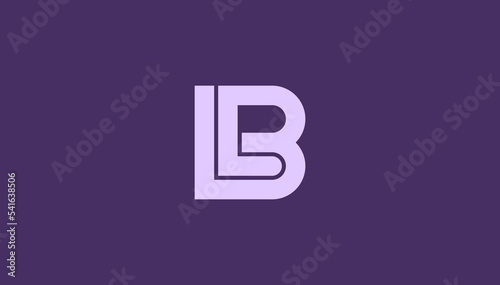 combined alphabet letter LB logo design