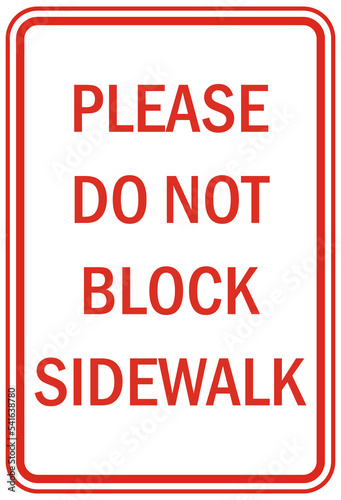 parking lot sign and labels do not block sideway