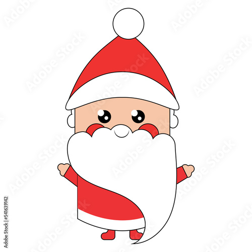Funny santa claus. On a white isolated background