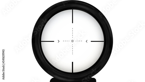 Foto Realistic sniper sight with measuring marks, isolated sniper scope templates on transparent background