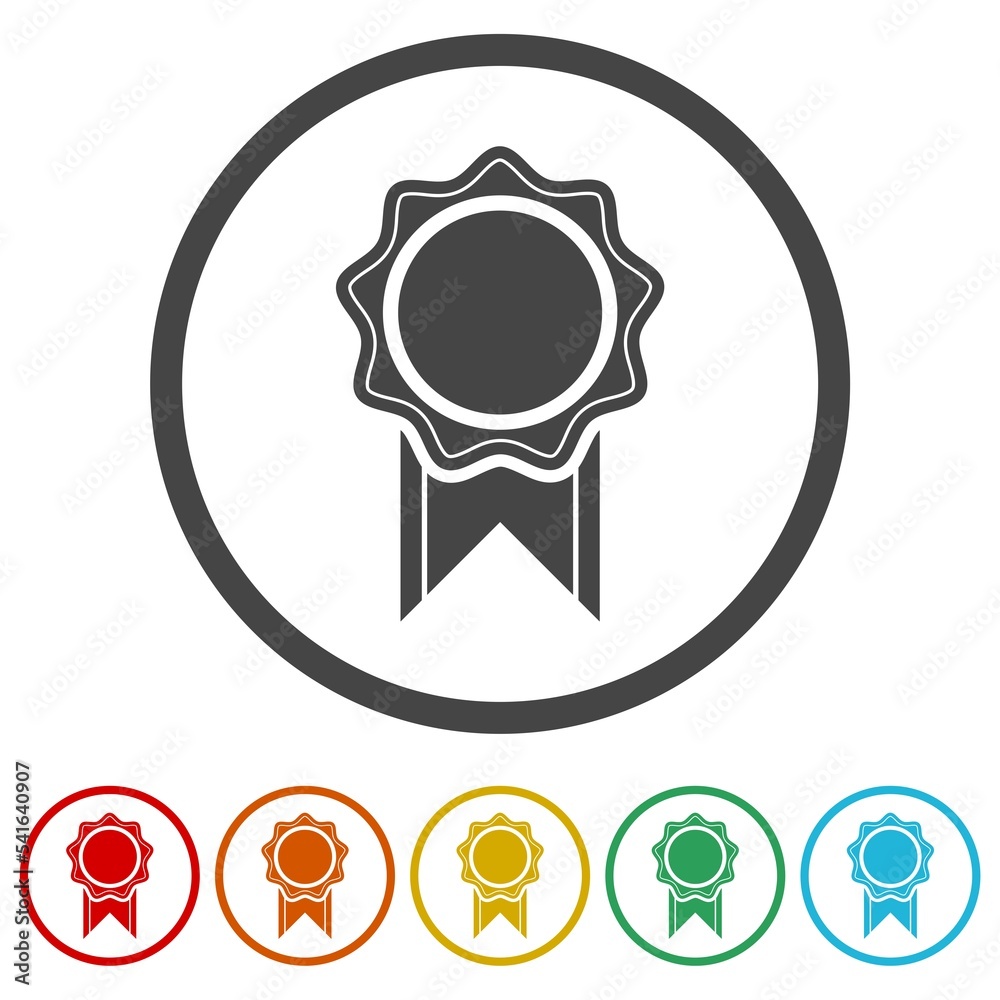 Empty badge. Set icons in color circle buttons Empty badge. Set icons in color circle buttons