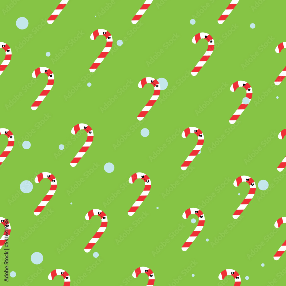 Obraz premium Simple Christmas seamless pattern with New Year elements.