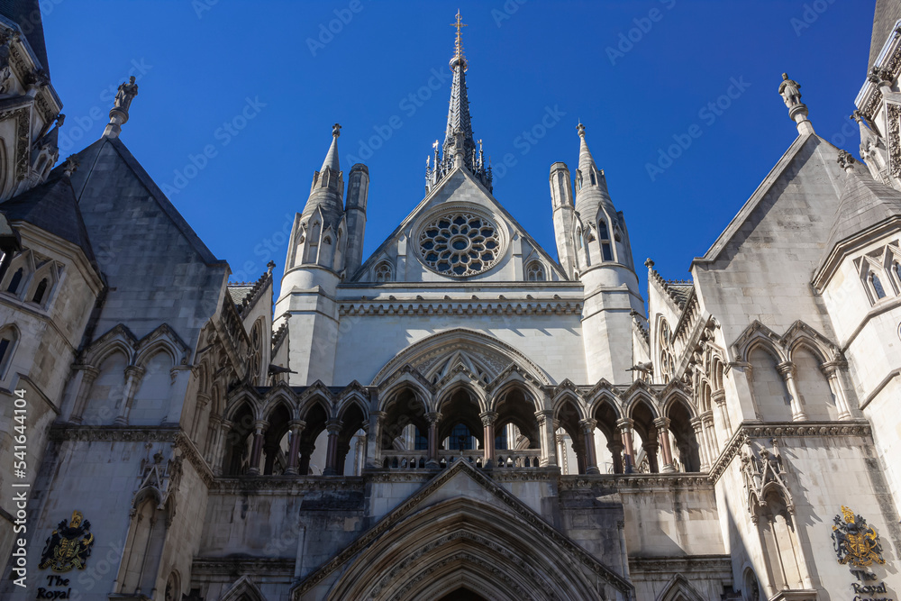 Close up of the Royal Courts of justice
