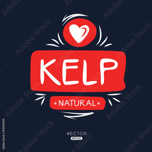 Creative (Kelp), Kelp label, vector illustration.