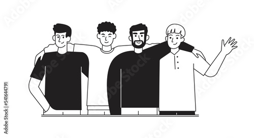 a group of men with different races illustration