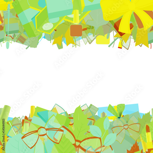 Background pattern abstract seamless design texture. Horizontal stripes. Border frame, transparent background. Theme is about , bow, anniversary, gift, makeup, new, powder, box, nature, pomade