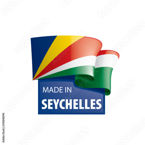 Seychelles flag, vector illustration on a white background