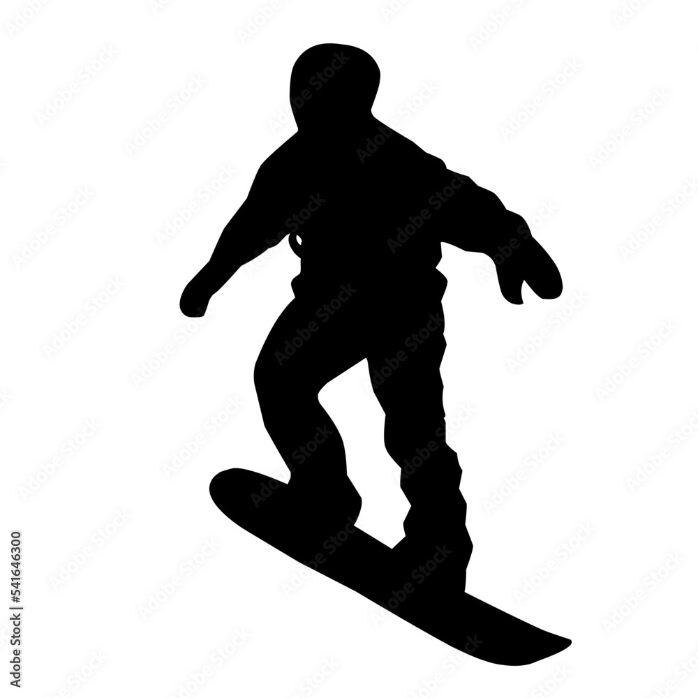 Snowboarder Man Silhouette