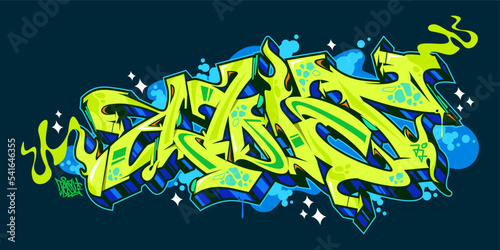 Abstract Graffiti Style Font Lettering Vector Illustration Template