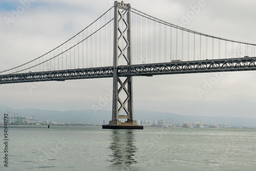 a suspended bridge in San Francisco bay