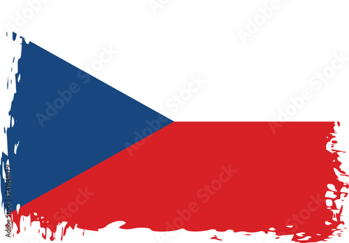 Grunge Czech Republic flag.flag of Czech Republic banner vector illustration. Vector illustration eps10.