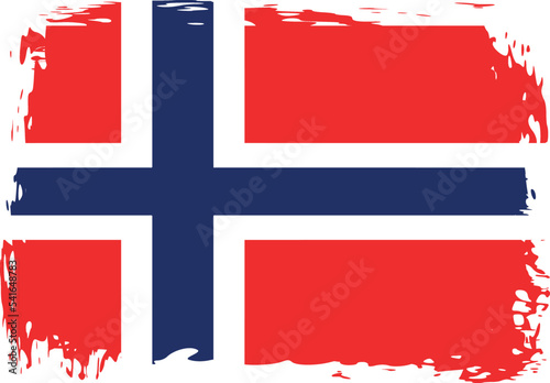 Grunge Norway flag.flag of Norway,banner vector illustration. Vector illustration eps10.