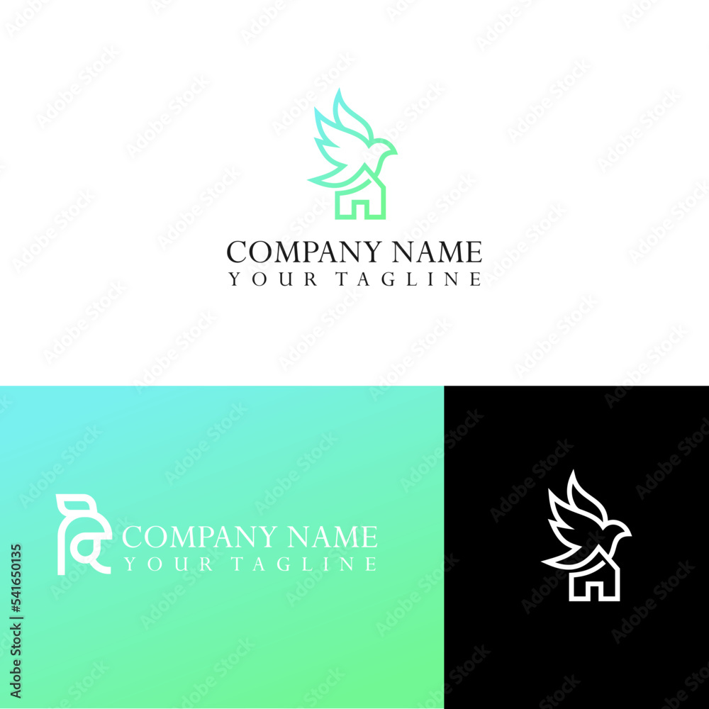 Home bird logo design vector Home bird logo design vector