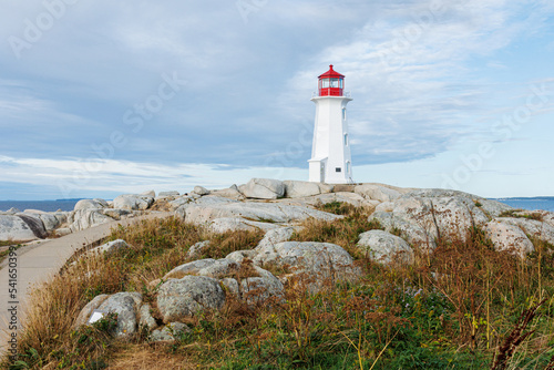 Peggys Cove Lighthouse at St Margaret's Bay, Nova Scotia, Atlantic Canada