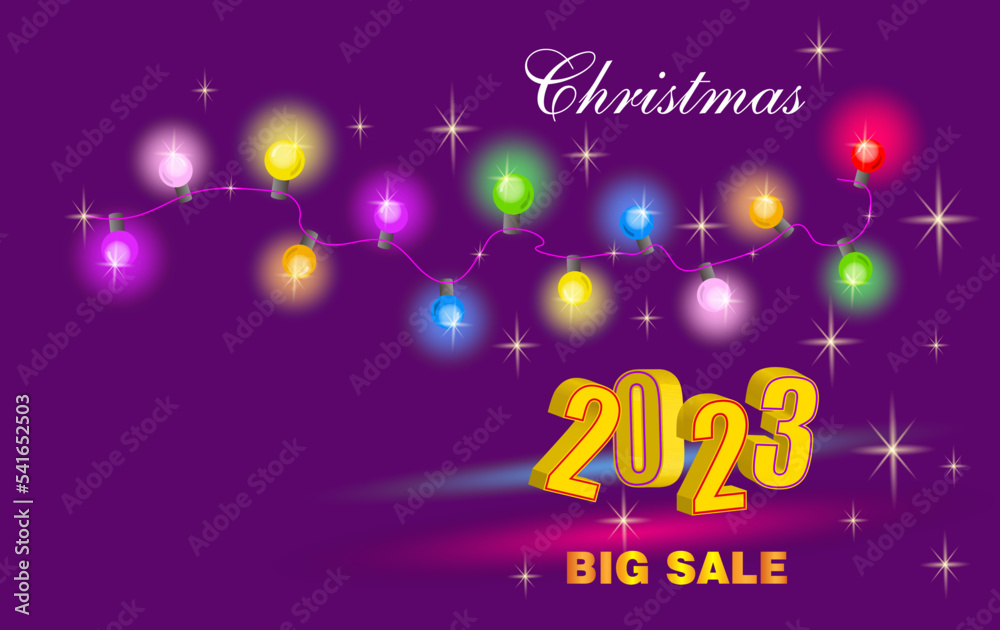 Advertising banner. A sale offer for a store and business at a discount . Vector image, 3d.