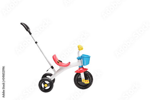 Tricycle for toddlers with a push handle photo