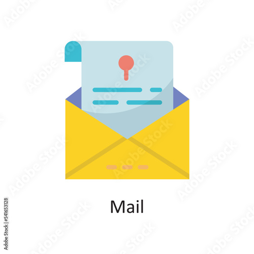 Mail Vector  Flat Icon Design illustration. Cloud Computing Symbol on White background EPS 10 File