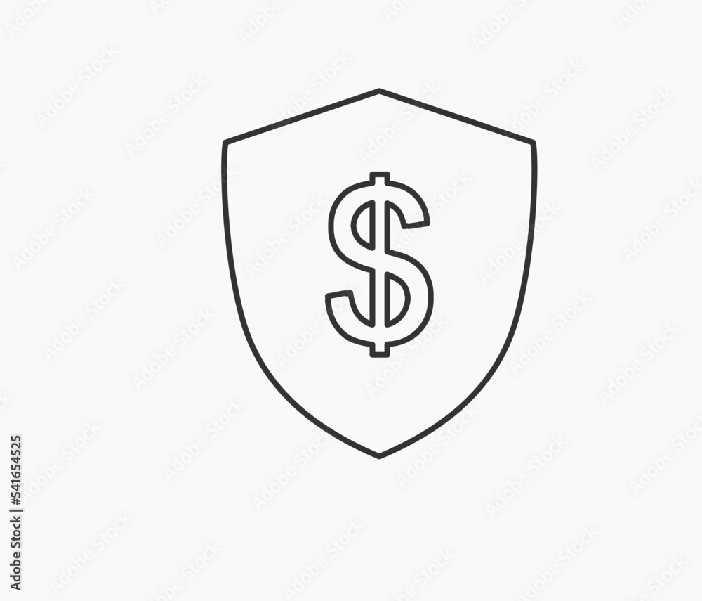 financial protection line icon financial protection line icon