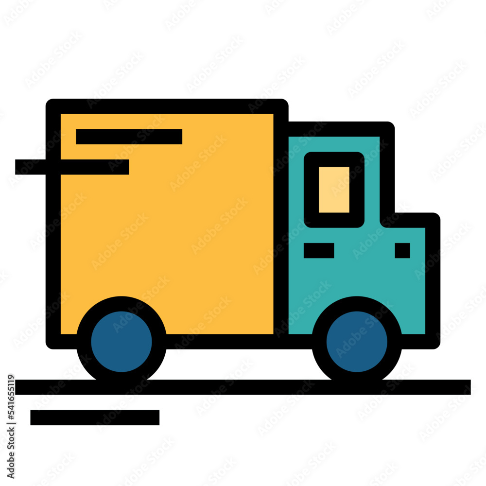 delivery truck filled outline icon style delivery truck filled outline icon style