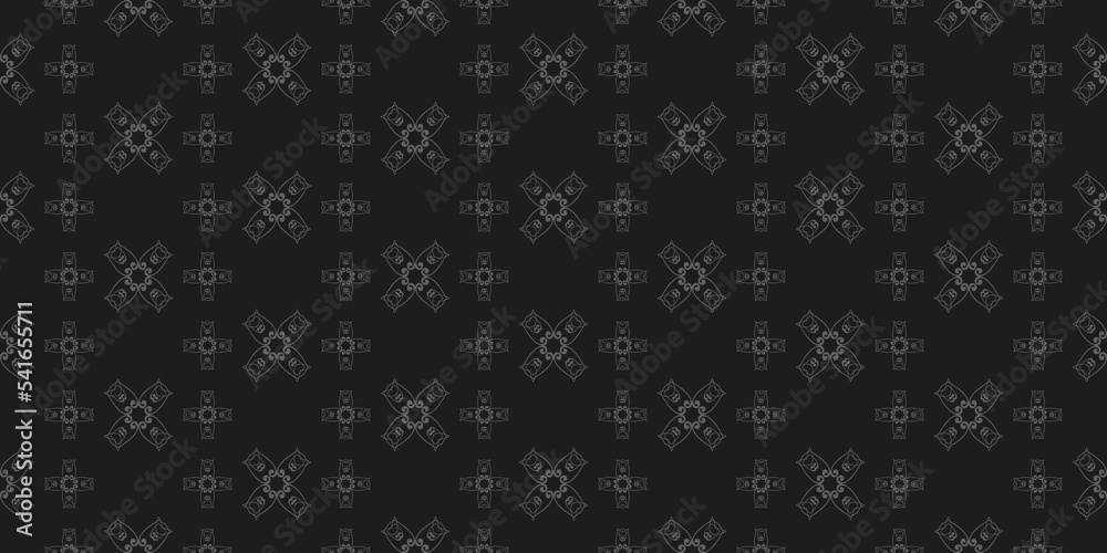 Black and white seamless pattern with flowers Black and white seamless pattern with flowers