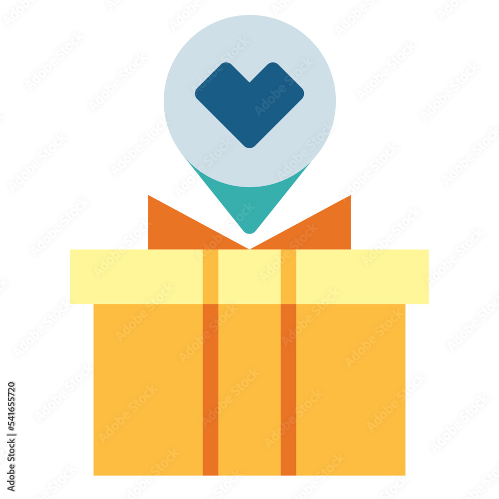 gift flat icon style