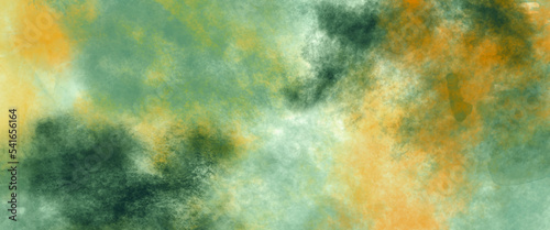 Abstract green background with drops, Creative green and yellow shades hand drawn texture. watercolor Paper textured aquarelle canvas for modern creative design. background with particles. wash aqua